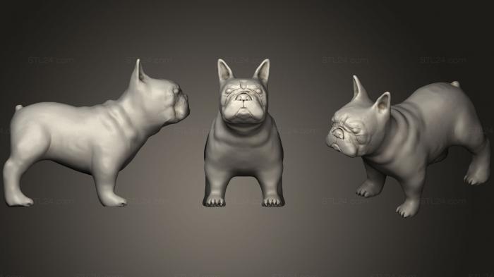 Animal figurines (French Bulldog (1), STKJ_0971) 3D models for cnc
